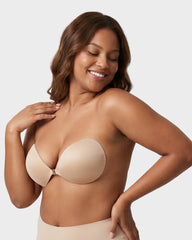 2 Pairs Front Closure Adhesive Push-Up Invisible Bra