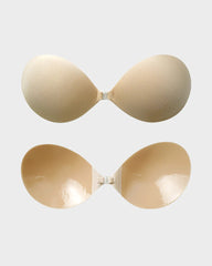 2 Pairs Front Closure Adhesive Push-Up Invisible Bra
