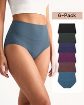 6-Pack Seamless High-Waist No-Show Comfort Panties