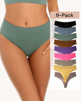 9-Pack Comfort Seamless Sport Thong Panties