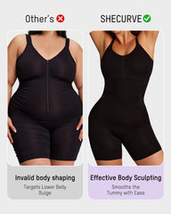 Easy-Access Seamless Sculpting Bodysuit – Full Body Compression Shapewear