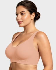 Breathable Fixed Cup Jelly Support Smoothing Bra