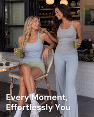 Built-In Bra Seamless Ribbed Tank Top