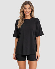 2-Piece Biker Short Lounge Set for Everyday Wear
