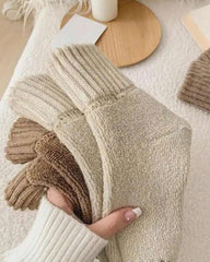5-Pack Cozy Ribbed Fleece Lined Crew Socks