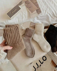 5-Pack Cozy Ribbed Fleece Lined Crew Socks