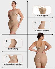 EasySlide Pull-Down Shapewear Bodysuit