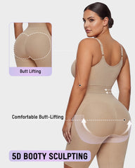 Front-Zip Mid-Thigh Shapewear