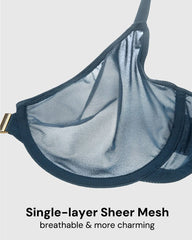 Front Clasp Mesh Support Bra