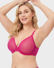 Breathable Mesh Demi Bra for Everyday Comfort