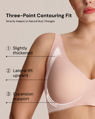 Seamless Deep V Push-Up Wireless Bra