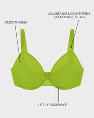 Seamless Mesh Unlined Underwire Bra