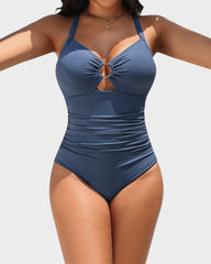 Tummy Control Ruched Sculpting One-Piece Swimsuit