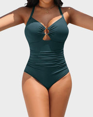 Tummy Control Ruched Sculpting One-Piece Swimsuit