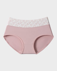 6-Pack Soft Cotton Heart Print High-Waist Panties
