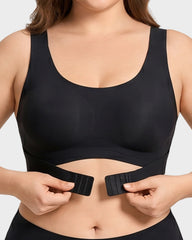 Wireless Posture Support Cross-Back Bra with Front Closure