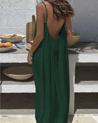 Backless Cami Dress for Beach & Vacation