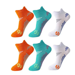 3-Pair Lightweight Compression Ankle Socks — Cushioned Support for Active Feet