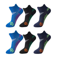 3-Pair Lightweight Compression Ankle Socks — Cushioned Support for Active Feet