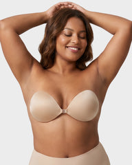 2 Pairs Front Closure Adhesive Push-Up Invisible Bra