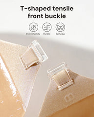2 Pairs Front Closure Adhesive Push-Up Invisible Bra