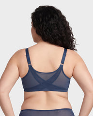 Front Clasp Mesh Support Bra