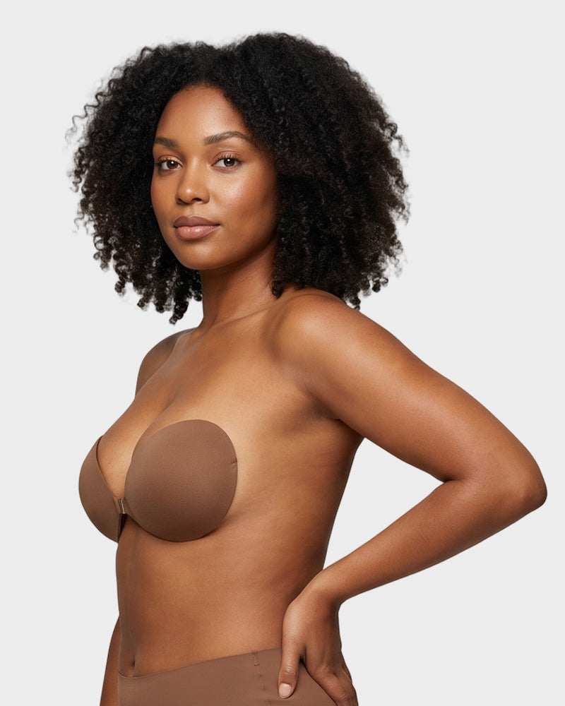 Front Closure Self-Adhesive Invisible Push-Up Bra (2 Pairs)