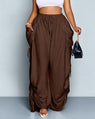 High-Waist Wide Leg Pants with Relaxed Fit