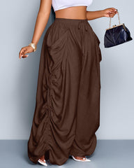 High-Waist Wide Leg Pants with Relaxed Fit