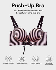 Instant Boost Lace-Up Padded Push Up Bra