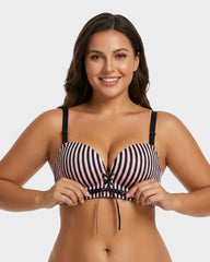 Instant Boost Lace-Up Padded Push Up Bra