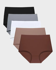 6-Pack No Show High-Waist Briefs for Everyday Seamless Comfort