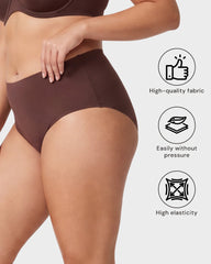 6-Pack No Show High-Waist Briefs for Everyday Seamless Comfort