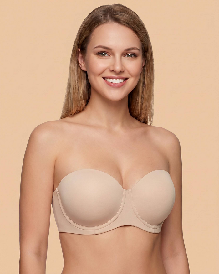 No-Slip Strapless Full Support Bra
