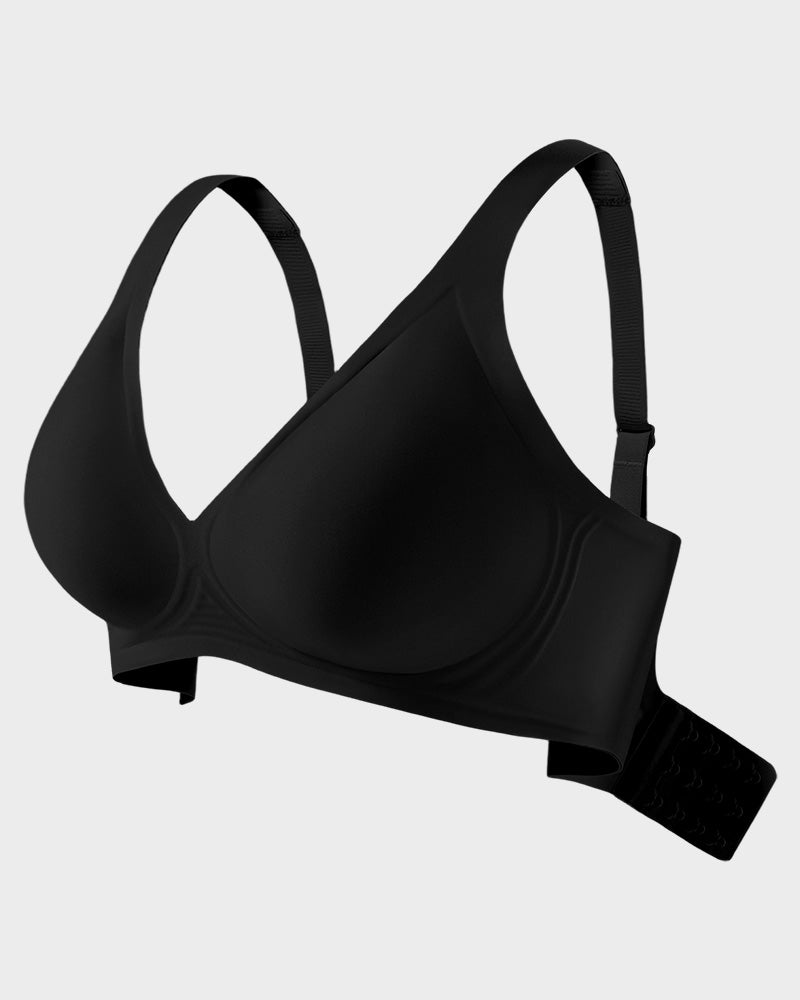 Plunge Push-Up Seamless Barely-There Wireless Bra