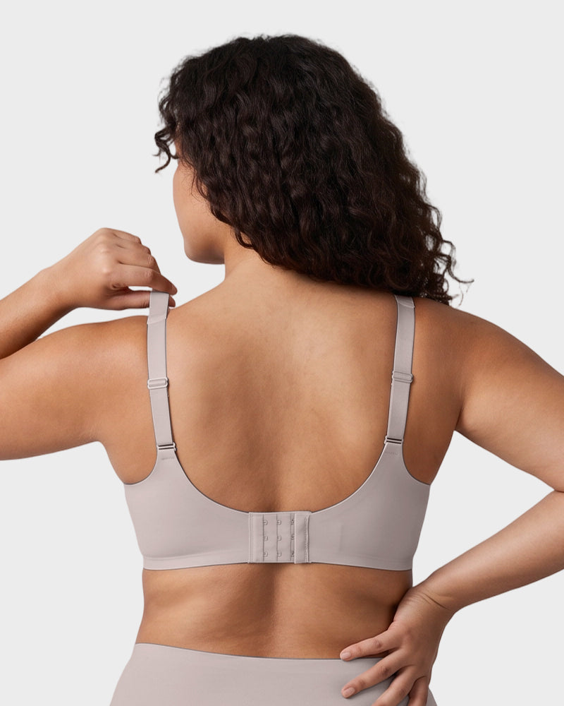 Plunge Push-Up Seamless Barely-There Wireless Bra