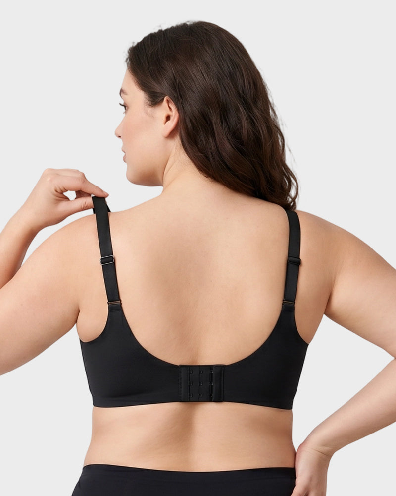 Plunge Push-Up Seamless Barely-There Wireless Bra