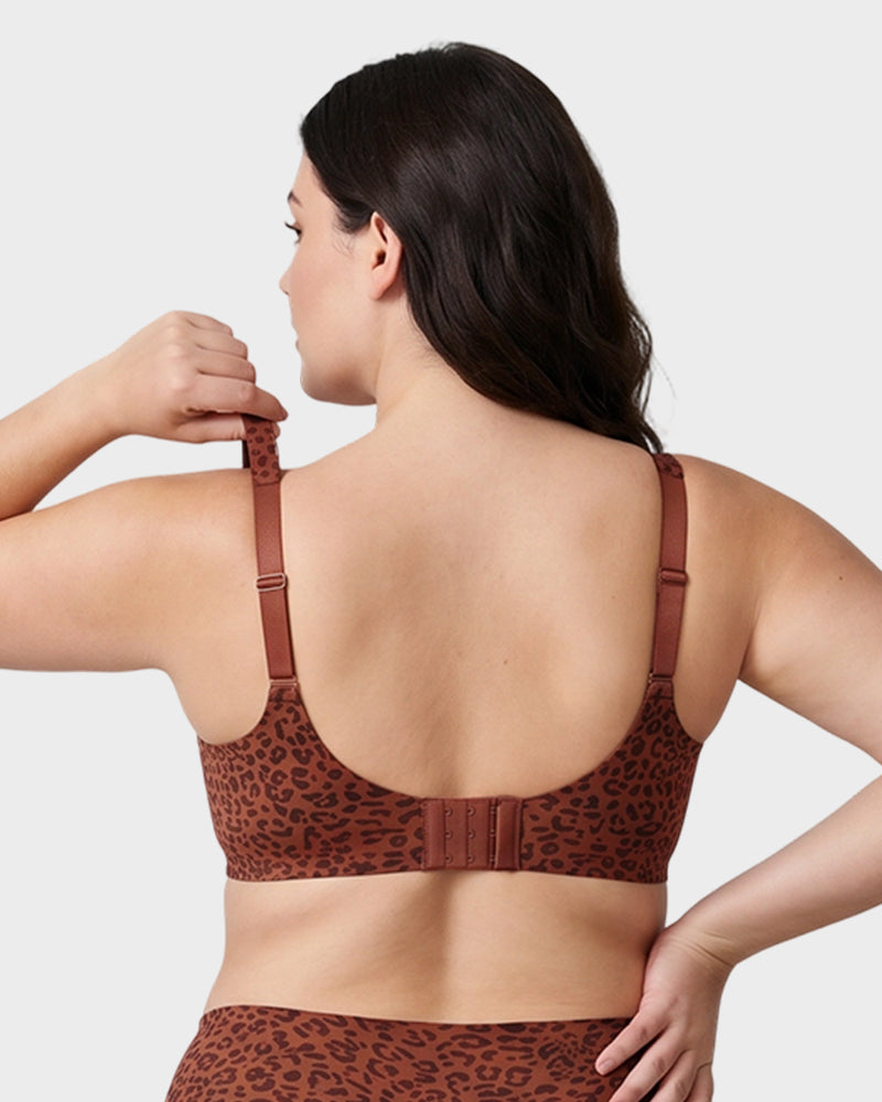 Plunge Push-Up Seamless Barely-There Wireless Bra