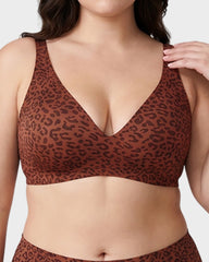 Plunge Push-Up Seamless Barely-There Wireless Bra