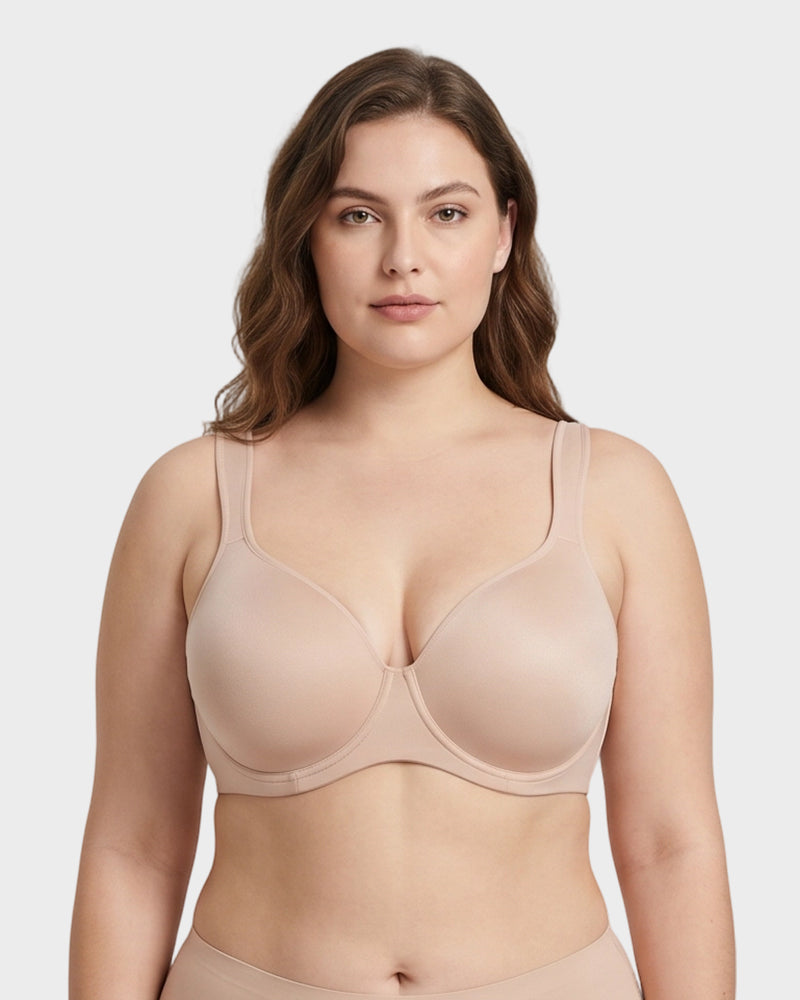 Plus Size Full Coverage Soft Unlined Minimizer Bra