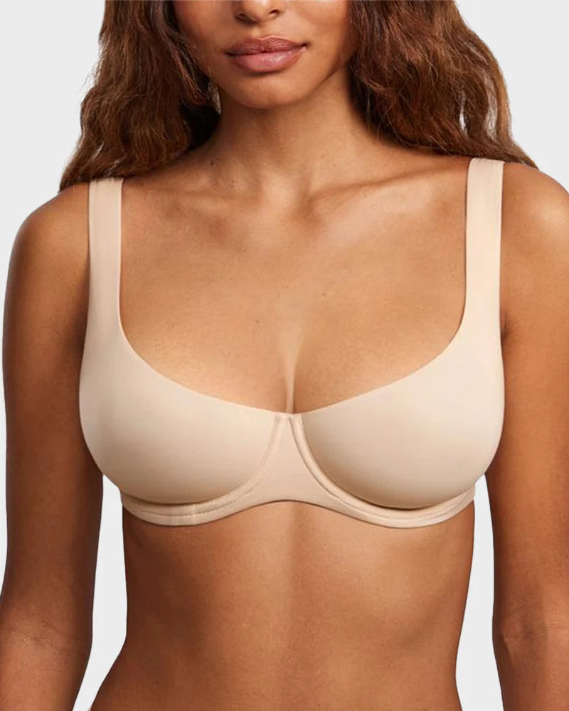 Invisible Wired Unlined Balconette Bra