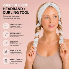 2-in-1 Wearable Heatless Curling Headband — Style Beautiful Curls on the Go